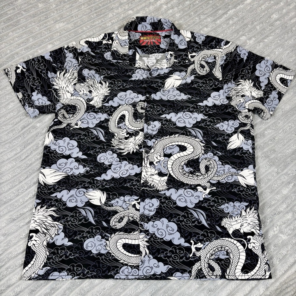 Fresh Prints of Tokyo‎ Button-up Shirt by Drill Anime Colorful Mens  Sz XL